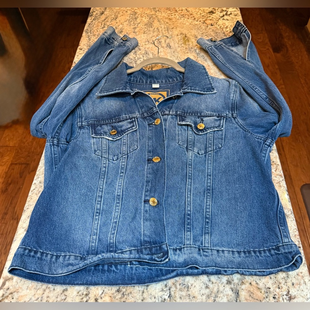 Michael Kors Indigo Button up Denim Jacket. Size Large. NWOT - Picture 4 of 11